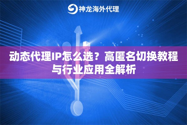 动态代理IP怎么选？高匿名切换教程与行业应用全解析