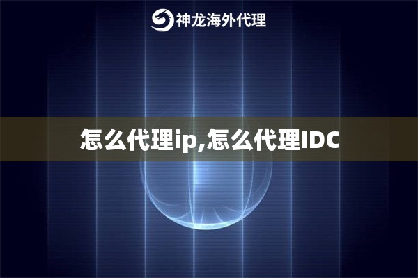 怎么代理ip,怎么代理IDC