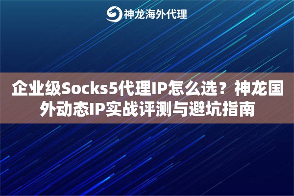 企业级Socks5代理IP怎么选？神龙国外动态IP实战评测与避坑指南