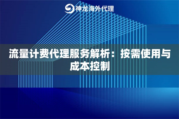 流量计费代理服务解析:按需使用与成本控制 流量计费代理服务解析:按需使用与成本控制