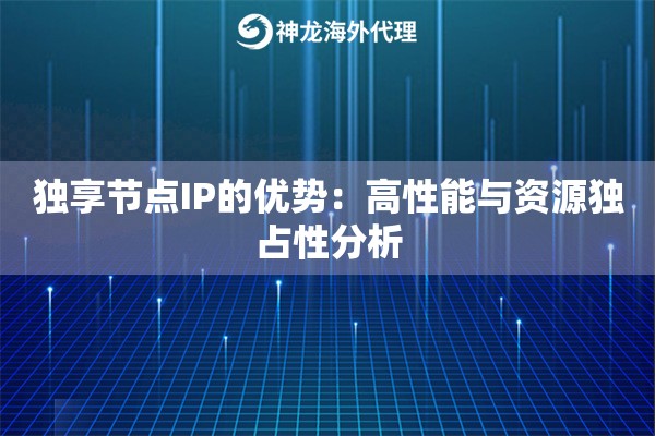 独享节点IP的优势：高性能与资源独占性分析