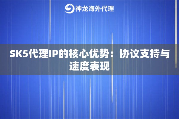 SK5代理IP的核心优势：协议支持与速度表现
