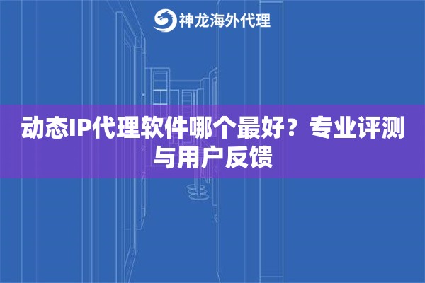 动态IP代理软件哪个最好?专业评测与用户反馈 动态IP代理软件哪个最好?专业评测与用户反馈