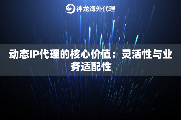 动态IP代理的核心价值：灵活性与业务适配性