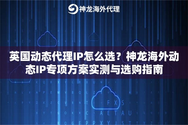 英国动态代理IP怎么选？神龙海外动态IP专项方案实测与选购指南