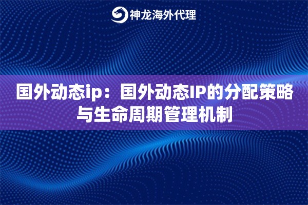 国外动态ip：国外动态IP的分配策略与生命周期管理机制