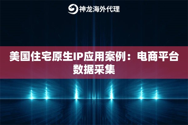 美国住宅原生IP应用案例：电商平台数据采集