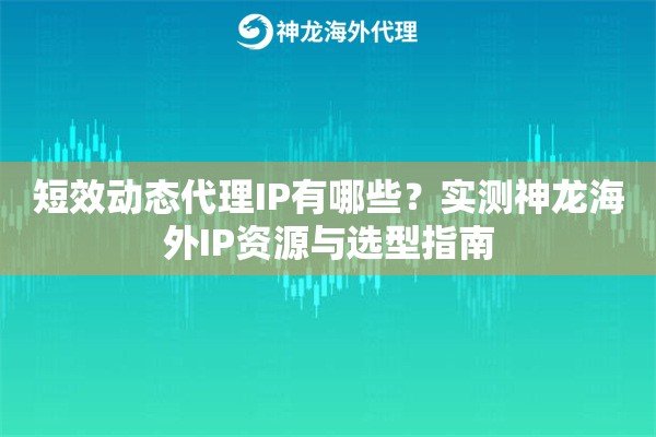 短效动态代理IP有哪些？实测神龙海外IP资源与选型指南