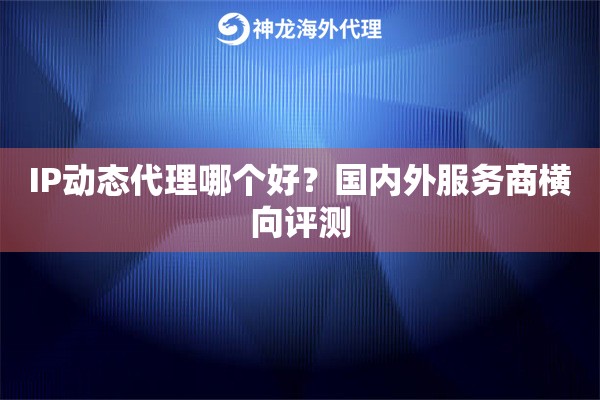IP动态代理哪个好？国内外服务商横向评测