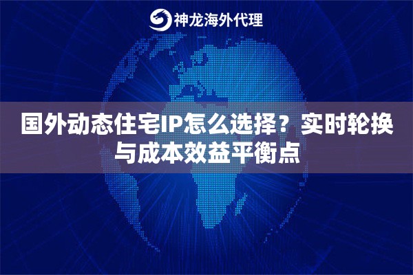 国外动态住宅IP怎么选择？实时轮换与成本效益平衡点
