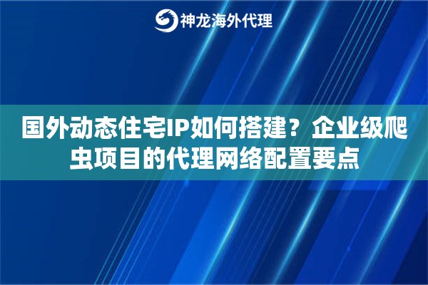 国外动态住宅IP如何搭建？企业级爬虫项目的代理网络配置要点