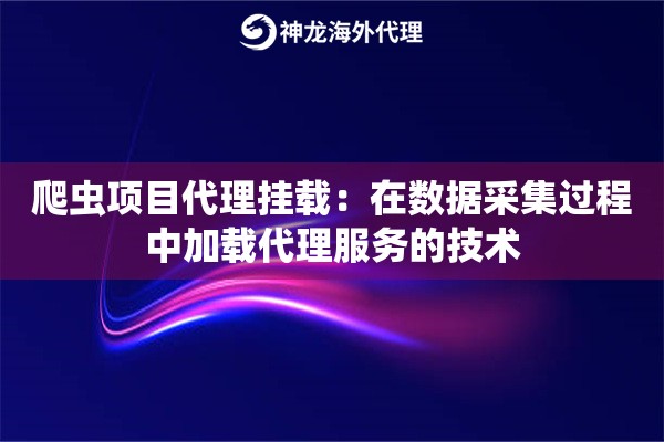 爬虫项目代理挂载：在数据采集过程中加载代理服务的技术