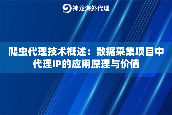 爬虫代理技术概述：数据采集项目中代理IP的应用原理与价值
