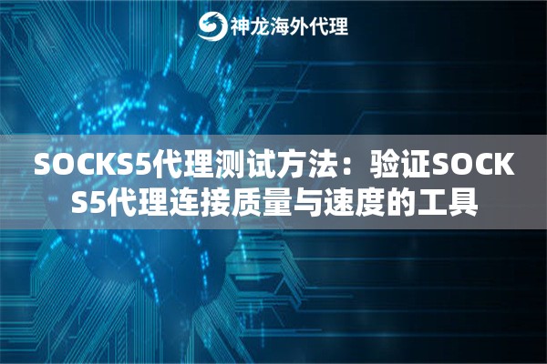 SOCKS5代理测试方法：验证SOCKS5代理连接质量与速度的工具