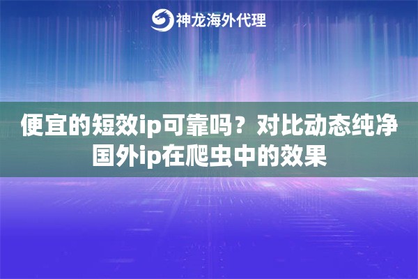 便宜的短效ip可靠吗？对比动态纯净国外ip在爬虫中的效果