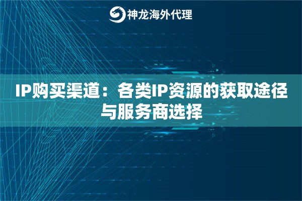 IP购买渠道：各类IP资源的获取途径与服务商选择