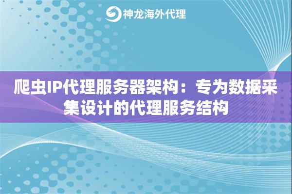 爬虫IP代理服务器架构：专为数据采集设计的代理服务结构