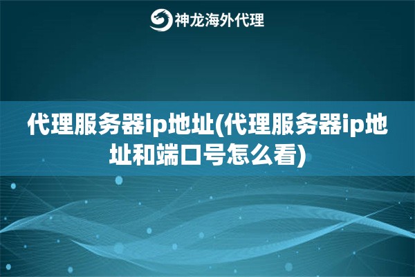 代理服务器ip地址(代理服务器ip地址和端口号怎么看)