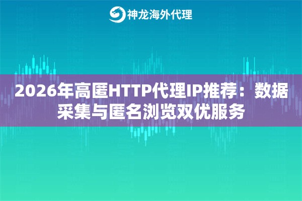 2026年高匿HTTP代理IP推荐：数据采集与匿名浏览双优服务