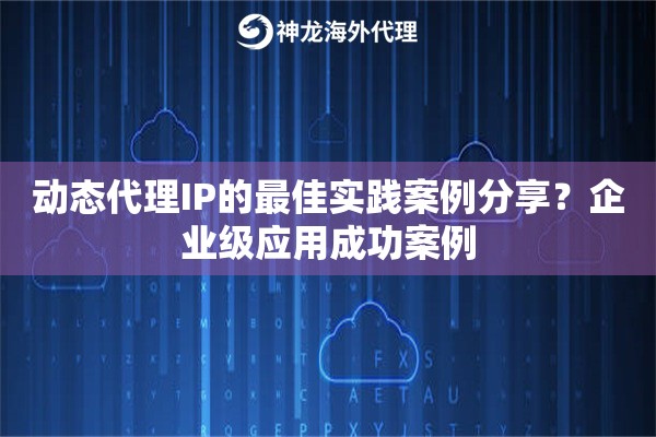 动态代理IP的最佳实践案例分享？企业级应用成功案例