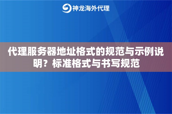 代理服务器地址格式的规范与示例说明？标准格式与书写规范