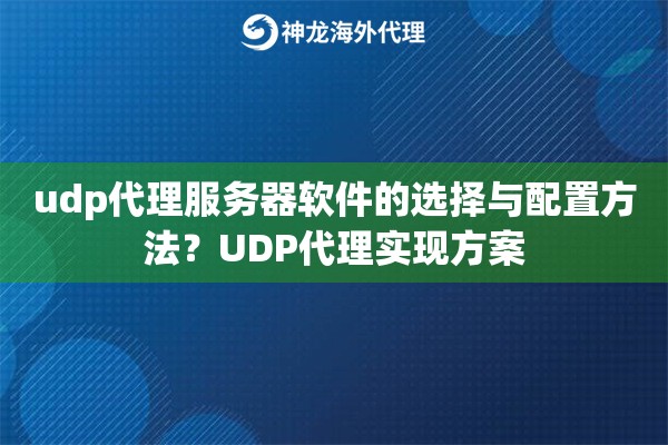udp代理服务器软件的选择与配置方法？UDP代理实现方案