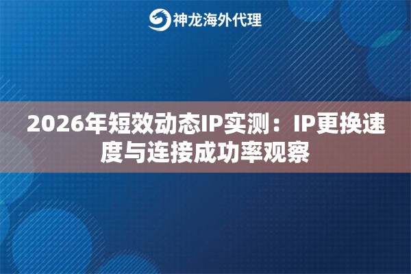2026年短效动态IP实测：IP更换速度与连接成功率观察