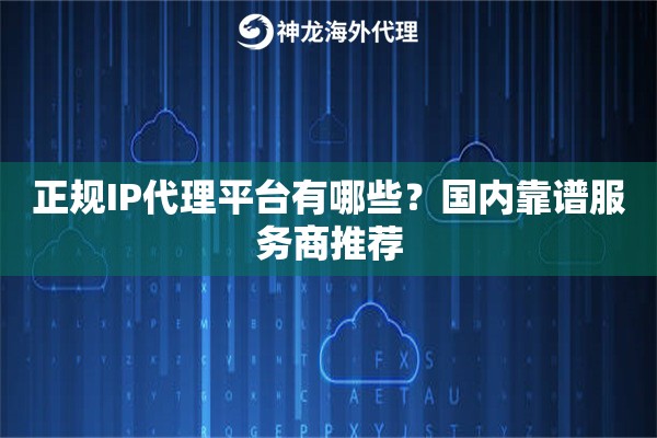 正规IP代理平台有哪些?国内靠谱服务商推荐 正规IP代理平台有哪些?国内靠谱服务商推荐