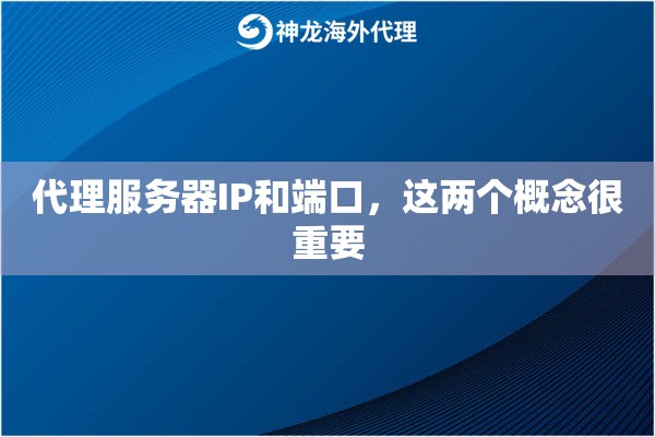代理服务器IP和端口，这两个概念很重要