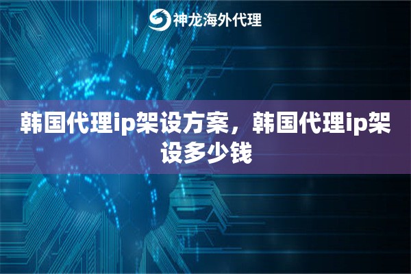 韩国代理ip架设方案，韩国代理ip架设多少钱