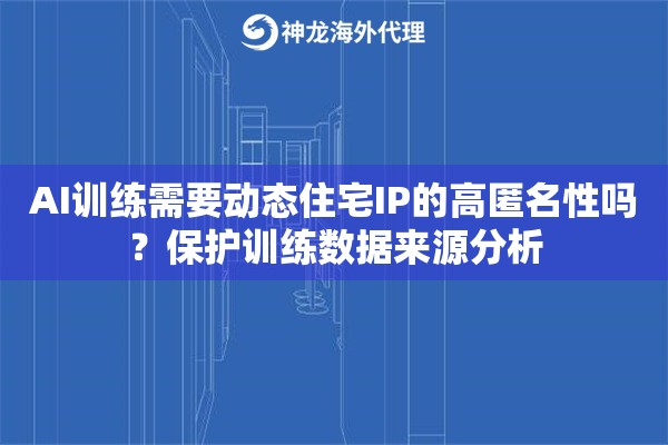 AI训练需要动态住宅IP的高匿名性吗？保护训练数据来源分析