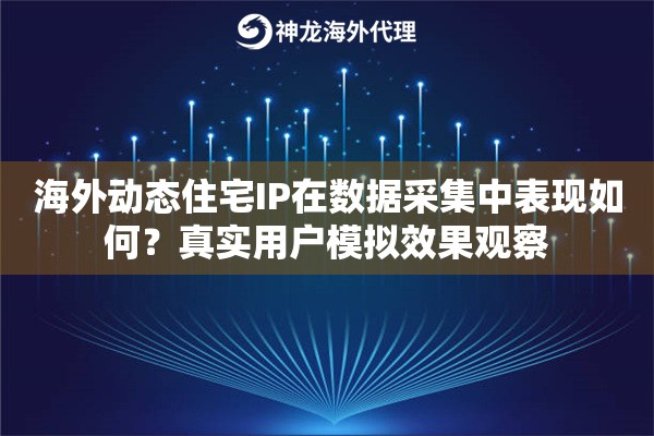 海外动态住宅IP在数据采集中表现如何？真实用户模拟效果观察