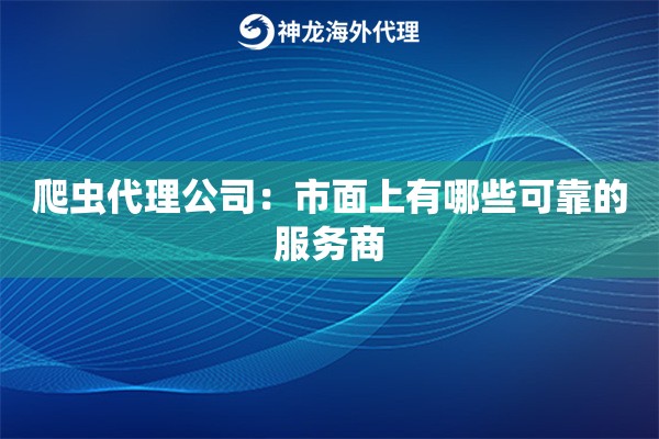 爬虫代理公司:市面上有哪些可靠的服务商 爬虫代理公司:市面上有哪些可靠的服务商