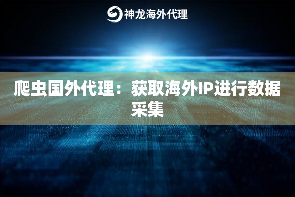 爬虫国外代理：获取海外IP进行数据采集
