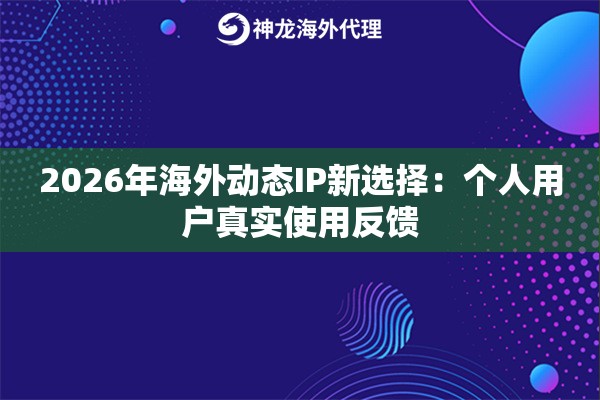 2026年海外动态IP新选择：个人用户真实使用反馈