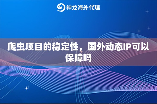 爬虫项目的稳定性，国外动态IP可以保障吗
