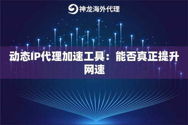 动态IP代理加速工具：能否真正提升网速