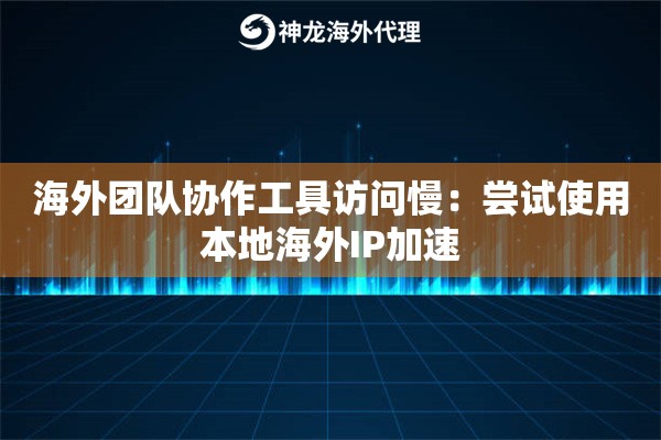 海外团队协作工具访问慢：尝试使用本地海外IP加速