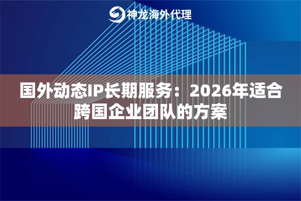 国外动态IP长期服务：2026年适合跨国企业团队的方案