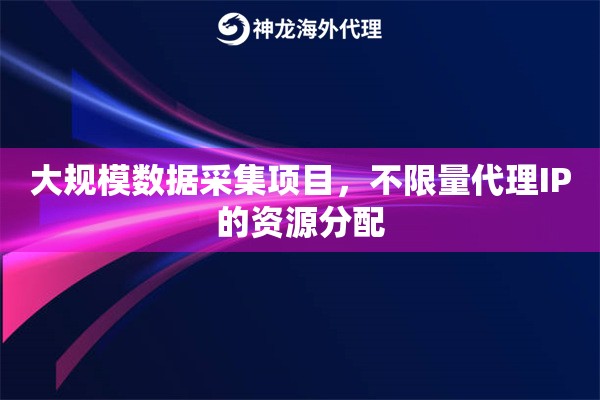 大规模数据采集项目，不限量代理IP的资源分配
