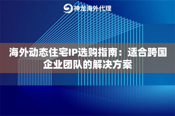 海外动态住宅IP选购指南：适合跨国企业团队的解决方案