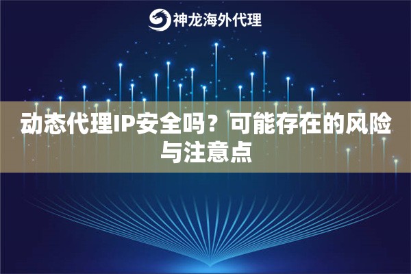 动态代理IP安全吗？可能存在的风险与注意点