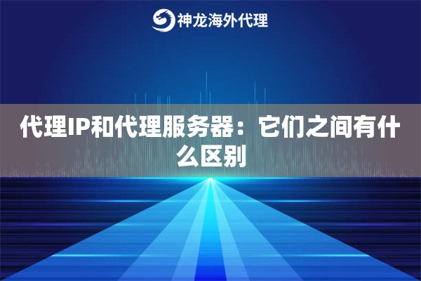 代理IP和代理服务器：它们之间有什么区别