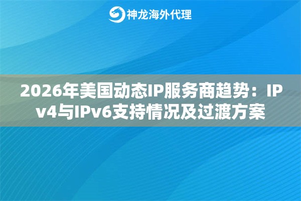 2026年美国动态IP服务商趋势：IPv4与IPv6支持情况及过渡方案