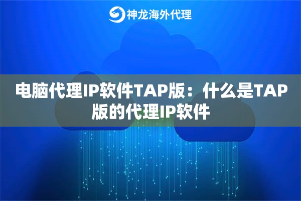 电脑代理IP软件TAP版：什么是TAP版的代理IP软件