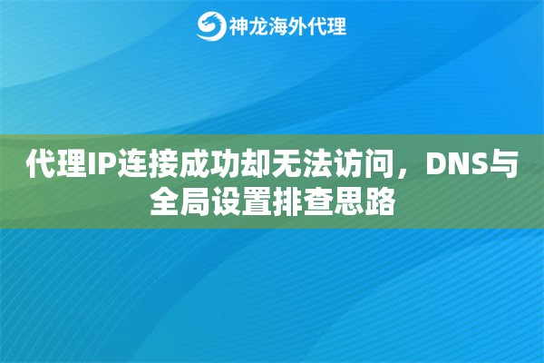 代理IP连接成功却无法访问，DNS与全局设置排查思路