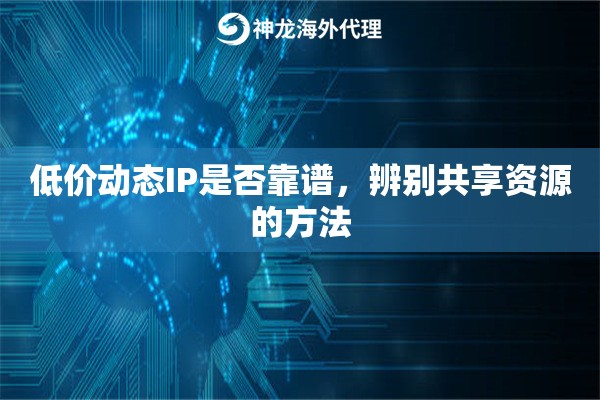 低价动态IP是否靠谱,辨别共享资源的方法 低价动态IP是否靠谱,辨别共享资源的方法