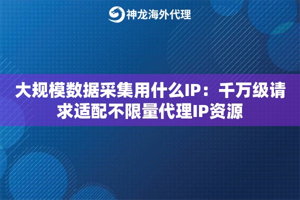 大规模数据采集用什么IP：千万级请求适配不限量代理IP资源