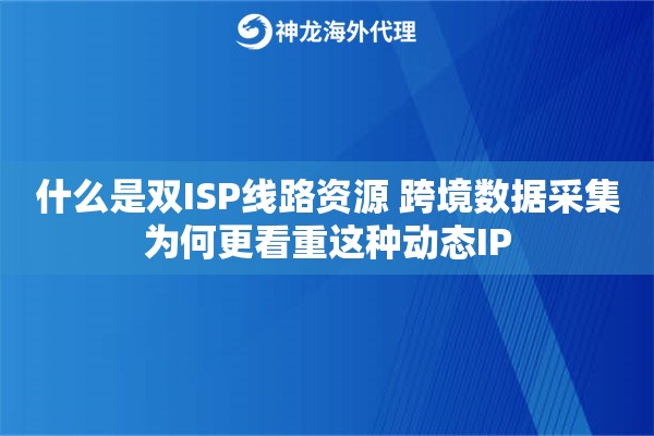 什么是双ISP线路资源 跨境数据采集为何更看重这种动态IP