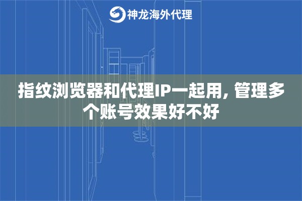 指纹浏览器和代理IP一起用, 管理多个账号效果好不好